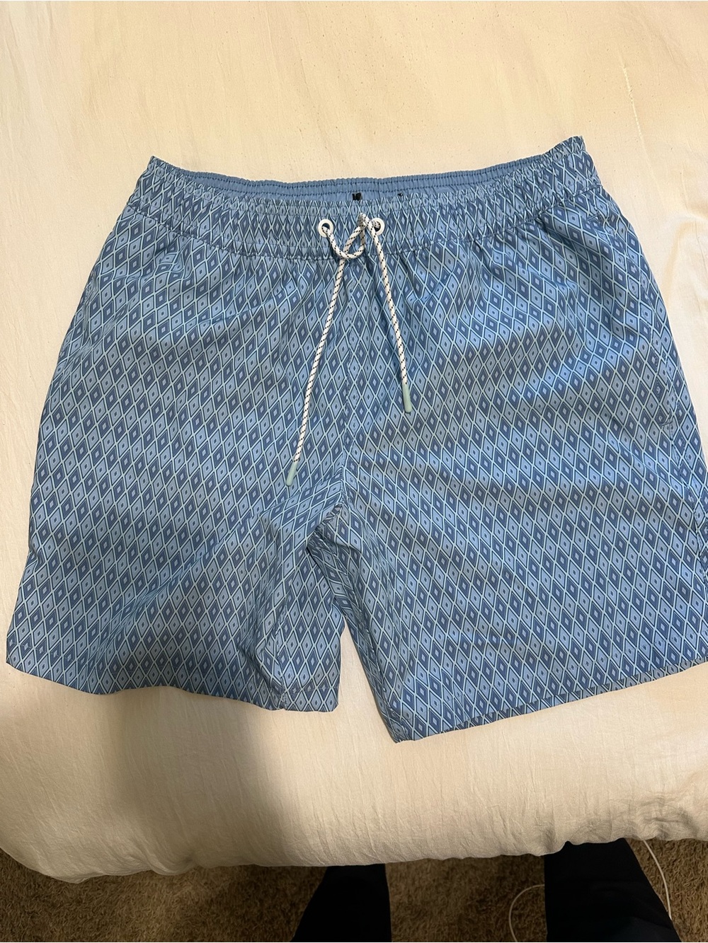Bonobos Light Blue Geometric Swim Trunks